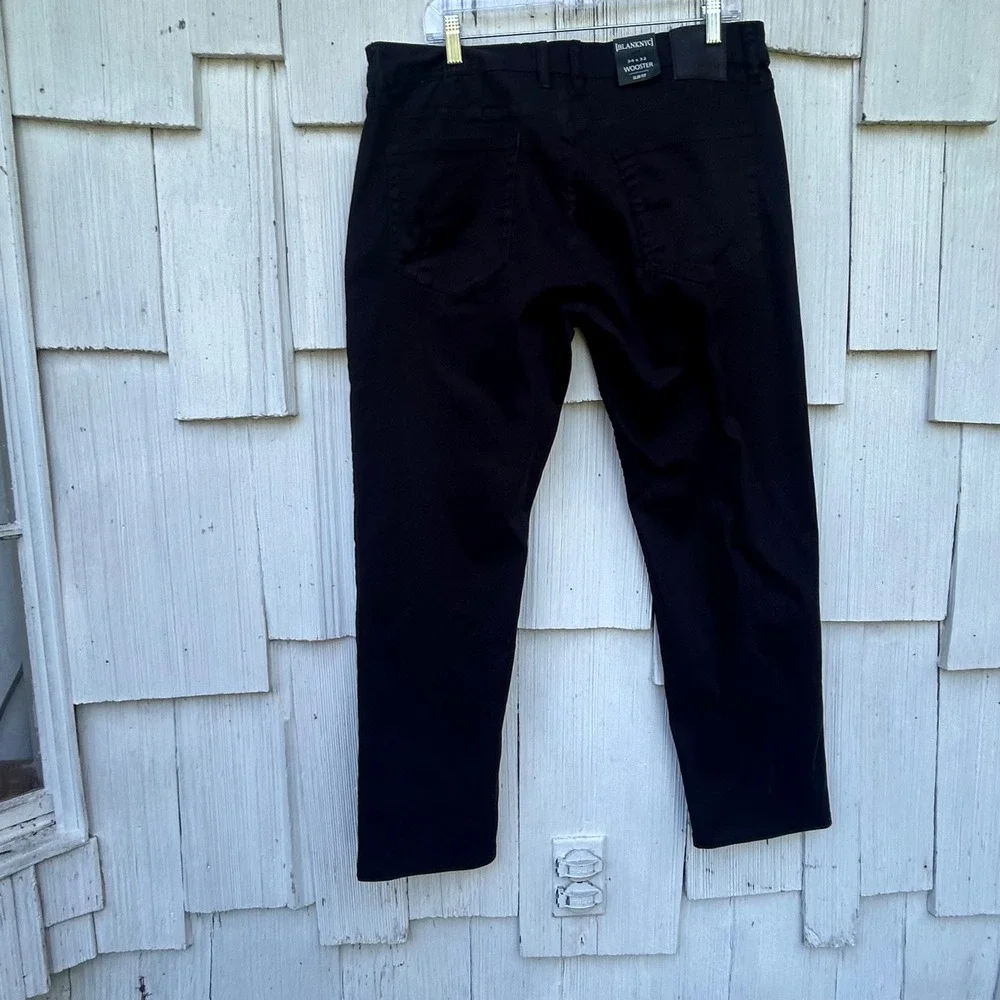 BLANKNYC Wooster Slim Fit 5 Pocket Twill Pants Black Mens 34x30 Soak It In NEW